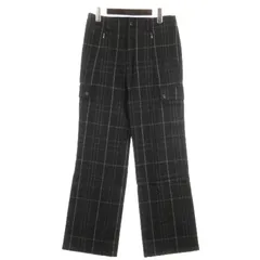 コムサデモードメン COMME CA DU MODE MEN チェック パンツ アンゴラ混 カシミヤ混 ブラック Mのサムネイル