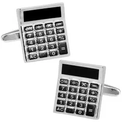 カフス カフスボタン 計算機 電卓 カフリンクス