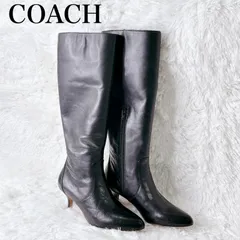 COACH 美品　ブラックレザー　ロングブーツ　ブーツ