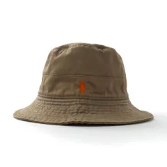 Polo by Ralph Lauren 90年代 バケットハット M ベージュ コットン スモールポニー刺繍