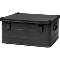 アルミコンテナ 95L 板厚1.5mm 耐荷重150kg キャンプ用 コンテナボックス ブラック VASTLAND（ヴァストランド）