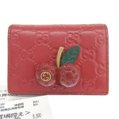 ストーン欠け無し】GUCCI さくらんぼ 財布
