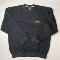 【TPL™️】"TIPPA city" 13oz Heavyweight Crew Neck Fleece Pullover Sweater BLACK