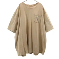 Carhartt カーハート K87 半袖 Tシャツ 4XL ベージュ 無地 ポケT ビッグサイズ メンズ 古着