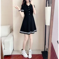 ☆ ブラック ☆ Mサイズ ☆ ワンピース ゴルフ スポーツ pmy9665 ゴルフ ウェア ワンピース レディース ゴルフウェア テニスウェア 半袖 ワンピ ゴルフドレス スポーツウェア Aライン フレア ミドル丈 春 夏 通勤 通学 部屋着 ルームウェア