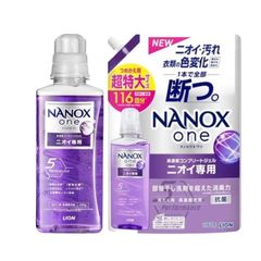 ナノックスワン(NANOXone) ニオイ専用 洗濯洗剤 部屋干し洗剤を超えた消臭力 高濃度コンプリートジェル本体大640g パウダリーソープの香り＋詰め替え1160g