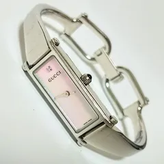 【超美品】グッチ　 腕時計　バングル　1500L 1P ダイヤ　GG シェル GUCCI/グッチ】 1500L バングルウォッチ 腕時計 ステンレス