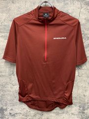 JI005 エンデューラ ENDURA 半袖 ハーフジップ サイクルジャージ S バーガンディ