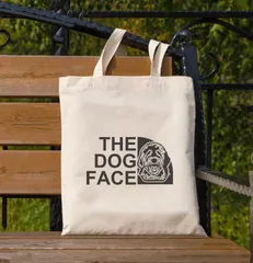 【 The Dog Face Canvas tote bag / ドッグフェイス キャンバストートバッグ 】 『  オールド・イングリッシュ・シープドッグ 』-71  うちの子グッズ ペットグッズ 犬用品 わんちゃんグッズ ギフト