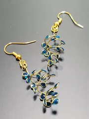 ピアス　ターコイズブルー　ハンドメイド　14