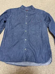 福岡発 ティグルブロカンテTIGRE BROCANTE 濃紺 スタンドカラー デニムシャツ