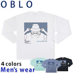 ガール プリント Tシャツ メンズ 長袖 ワイド デザイン OBLO グッズ 12515004A