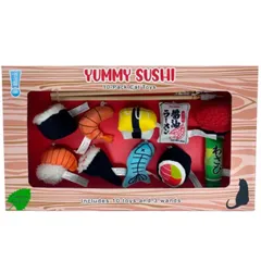 YUMMY SUSHI 猫用おもちゃ 10個入り - YUMMY SUSHI CAT TOY 10PC
