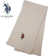 ユーエス ポロ US.POLO ASSN マフラー オフホワイト USPA-2014 447573 レディスマフラー メンズマフラー ブランドマフラー