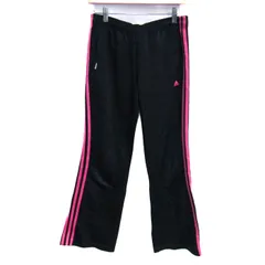 アディダス ロングパンツ ジャージパンツ スポーツウエア ボトムス 黒 レディース Mサイズ ブラック adidas 【中古】