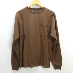 k■ビームス/BEAMS HEART 胸ポケ付き ロングスリーブTシャツ【M】茶/MENS■27【中古】