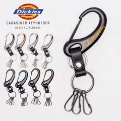 【新品・未使用】 カラビナキーホルダー レディース メンズ ユニセックス ディッキーズ ブランド かっこいい リング キーリング キーチェーン キーフック 鍵収納 革 カラビナフック おしゃれ 軽量 ブラック イエロー 黒 黄 DS054NC-CPMR1