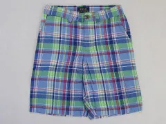 ポロ ラルフローレン polo ralph lauren アウトレット 子供服 男の子 120cm ショート パンツ ズボン ボトムス 水色 チェック 春 夏 ★3 ボーイズ 男児 キッズ 【中古】 ユーズド リサイクル こども
