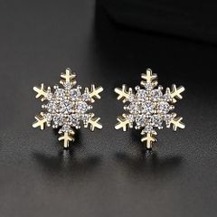 【在庫限り】　雪　結晶　ゴールド　ピアス