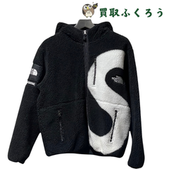 シュプリーム　Supreme　ノースフェイス　THE NORTH FACE　Sロゴ　ボアジップパーカー　フリース　ジャケット　ブラック / 黒　アウター　ボア　サイズM