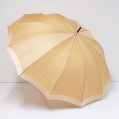傘 NIGATA　AURORA 新潟オーロラ 高級12本骨傘 USED美品 日本製 日本製 多間 バイカラー オレンジ系×シャンパンゴールド系 55cm A2966