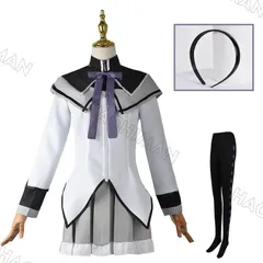 【新品 未使用】暁美ほむら 開戦服 コスプレ 衣装 ウイッグ付き 魔法少女 まどかマギカ あけみほむら コスチューム 高級 cosplay イベント 仮装 ハロウイン クリスマス コスチューム 文化祭