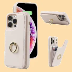 【特価商品】手触りが良い スタンド機能 360°回転リング 女性用 背面カード ケース ケース ケース Max 人気 Max プロ アイフォン14 [スキミング防止] レザーケース 上質 カード収納 case iphone14proMax 14proMaxケー