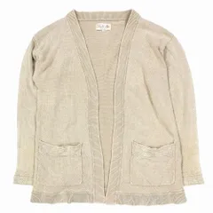 22ss The DUFFER of St GEORGE ダファー ピグメント カーディガン ニット ジャケット リネン コットン M ベージュ メンズ 【中古】