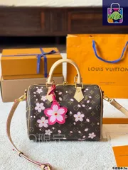 【今日特価】LV (Louis Vuitton) × 村上隆 サクラシリーズ スピーディ 25 ピローバッグ-WTO輸入2