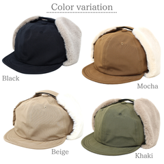 【帽子　キャップ　秋冬】ナイロンファーアンパイアキャップ WS-50619 ふわふわ　モコモコ　つばが短い　キャップ　防寒　暖かい　男女兼用　ユニセックス　メンズ　レディース　サイズ調整可能　スノボ　スキー　雪山　雪　スノー