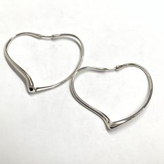 ☆ティファニー☆ミディアム☆オープンハート☆フープピアス☆美品