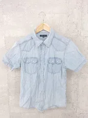 ◇ MICHEL KLEIN homme ミッシェルクランオム 半袖 デニム シャツ 44 インディゴ #  【1002800137145】のサムネイル