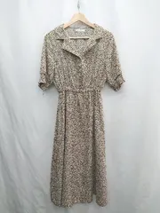 ◇ ⊂ SHEENA DEL RAY 花柄 半袖 ロング ワンピース サイズ表記なし イエロー系 レディース E  【1412260033473】のサムネイル