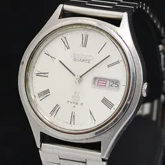 セイコー タイプツー 7546-7010 QZ 白文字盤 デイデイト メンズ腕時計 KTR 2000000 NSK