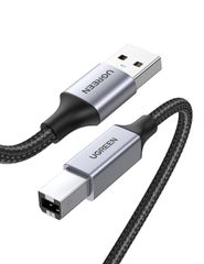 [New Arrival] High-Durability Cable, Type B Nylon Braided, 2m, USB 2.0, Compatible with Canon, Epson, Brother, HP, and Other Printers, Scanners, Pianos, DACs, and Other USB Type B Devices. UGREEN