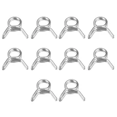 【人気商品】mm 適合ホース外径5.5 内径5 スプリングクリップ mm-6.2 シリコーンチューブ 燃料ライン mm 304ステンレス鋼 ダブルワイヤースプリングホースクランプ 10個 uxcell