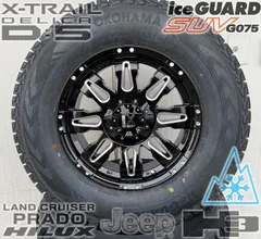 イチオシ国産スタッドレス タイヤホイール４本セット JEEP JL JK ラングラー ヨコハマ アイスガード G075 265/65R17 265/70R17 17インチ LEXXEL レクセル Balano バレーノのサムネイル