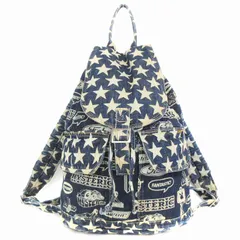 ヒステリックグラマー HYSTERIC GLAMOUR デニム リュックサック デイパック ガール ロゴ 星 紺 ネイビー 鞄 ☆AA★のサムネイル