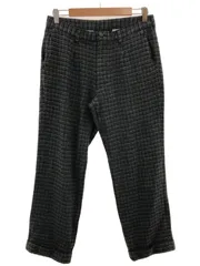 COMME des GARCONS HOMME DEUX コムデギャルソンオムドゥ 14AW チェックウールアクリルスラックスパンツ グリーン グレー M DN-P026のサムネイル