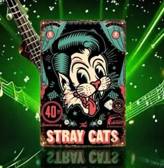 【輸入品】ブリキ看板/ストレイキャッツ STRY CATS 看板ポスターA4版 インテリア 看板 アメリカ雑貨
