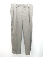 ◇ WYM LIDNM ウィムバイリドム センタープレス ウエストゴム ゆったり ワイドパンツ 表記なし ブラウン レディース E  【1310130049749】