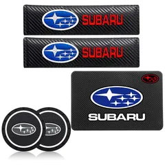 3種セット SUBARU ノンスリップマット コースター シートベルトカバー