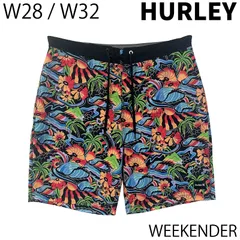 【未使用B／W28／W32】HURLEY WEEKENDER ボードショーツ トロピカル／ブラック