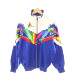 ルコックスポルティフ le coq sportif ジャケット ロゴ ジップアップ LL 青 ブルー 白 ホワイト /ATのサムネイル