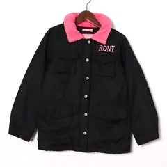 ロニィ ナイロンジャケット ボアジャケット ジャンパー アウター キッズ 女の子用 MLサイズ ブラック RONI 【中古】