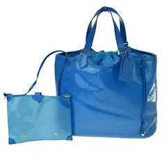 【中古】 ルイヴィトン LOUIS VUITTON ラグーンベイ GM トートバッグ ハンド エピ プラージュ ブルー ビニール レザー M92470 72MH297