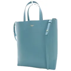 CELINE(セリーヌ) カバ スモール トートバッグ 2WAY ショルダーバッグ ハンドバッグ グレインドカーフスキン ブルー青 ゴールド金具  189813 レディース 40802081207【中古】【アラモード】 - メルカリ