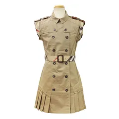 BURBERRY KIDS バーバリーキッズ 子供服 フレンチスリーブワンピース (ベルト付) [B12373BEG]