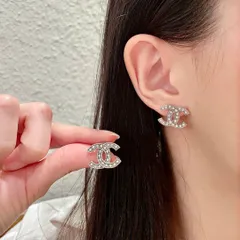 【今日特価】CHANEL シャネル 中古 ダブル C イヤリング オリジナルロゴリプリカ 送料無料！在庫限定セール価格！