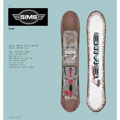 直販正本SIMS(シムス)NUB ナブ　17-18 156.5cm スノーボード